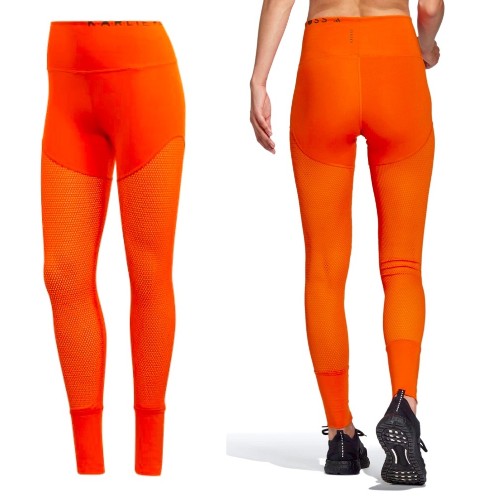 Adidas Karlie Kloss Mesh High Waist Tight Orange